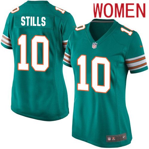 Women Miami Dolphins 10 Kenny Stills Nike Green Alternate Game NFL Jersey